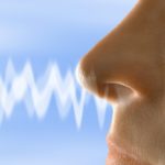 A smell moving towards a human nose