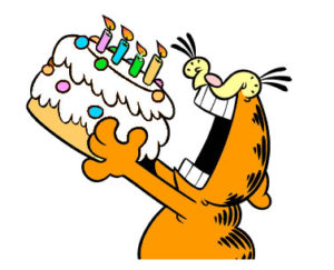 cartone animato che mangia la torta